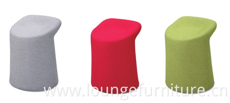 High Quality Household Lounge Round Stool Velvet Leather Splicing Lounge Round Stool